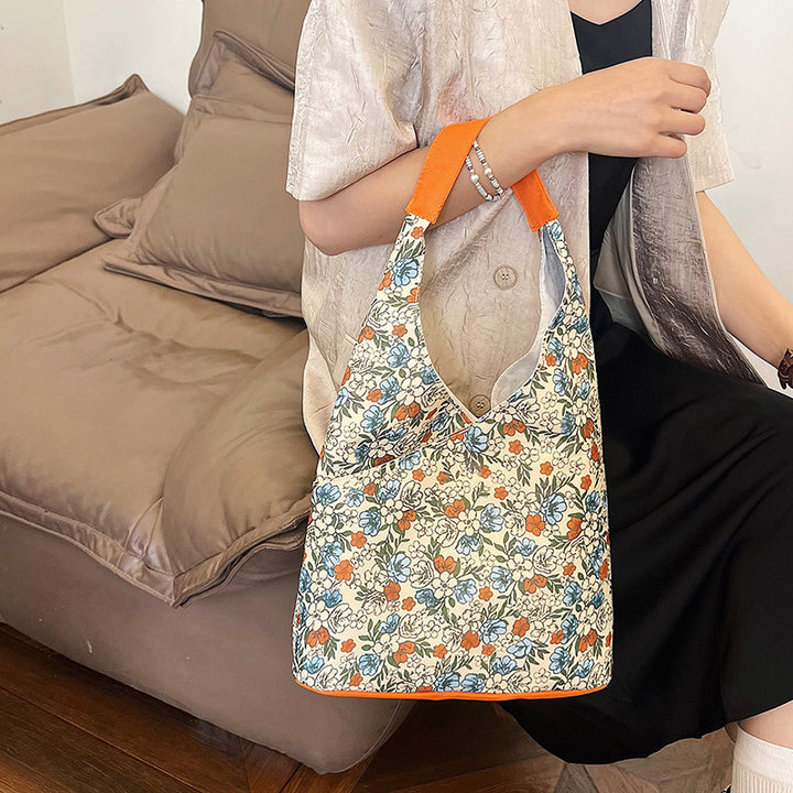 Floral Patterned Shopping Tote