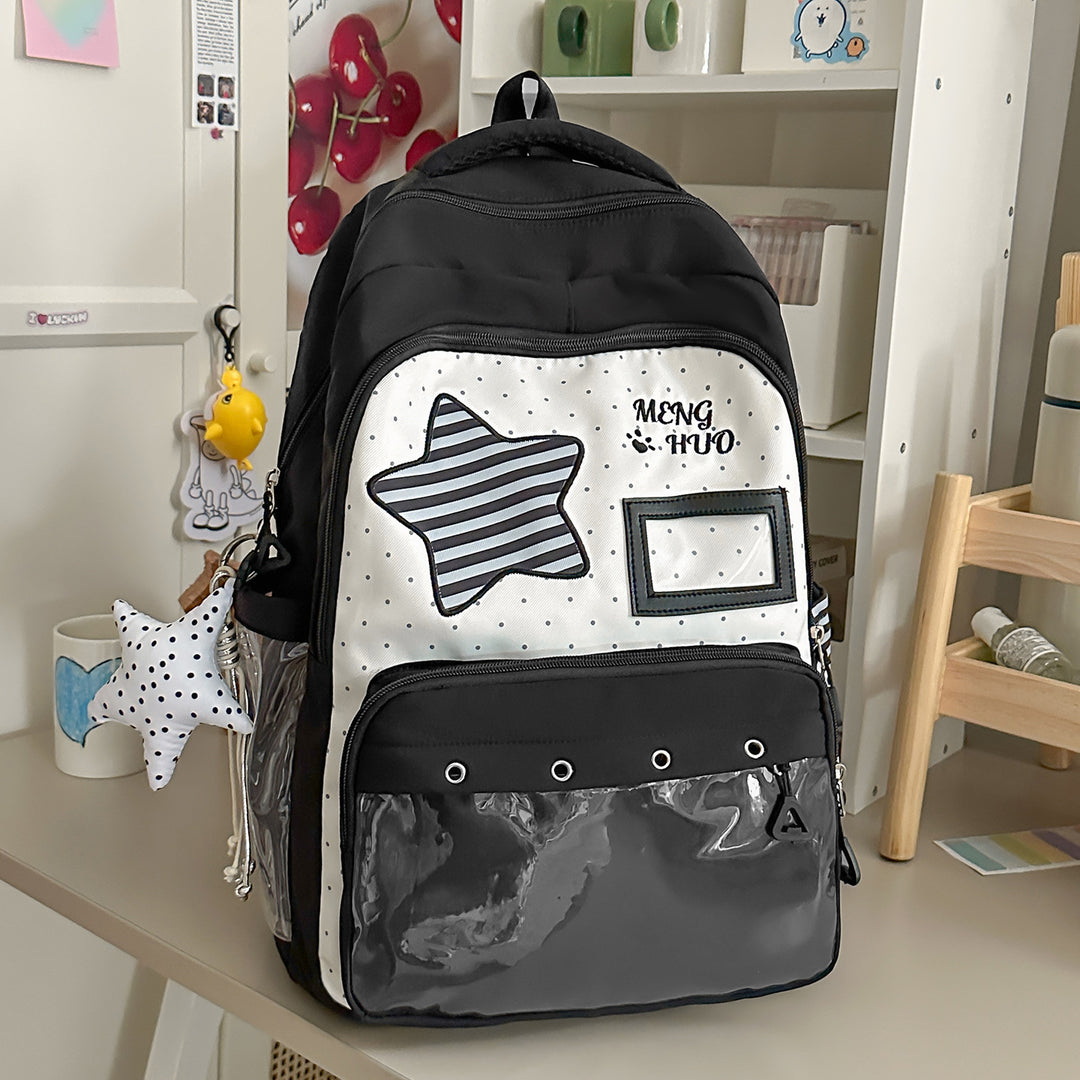 Playful Star-Embellished School Backpack Stornfield