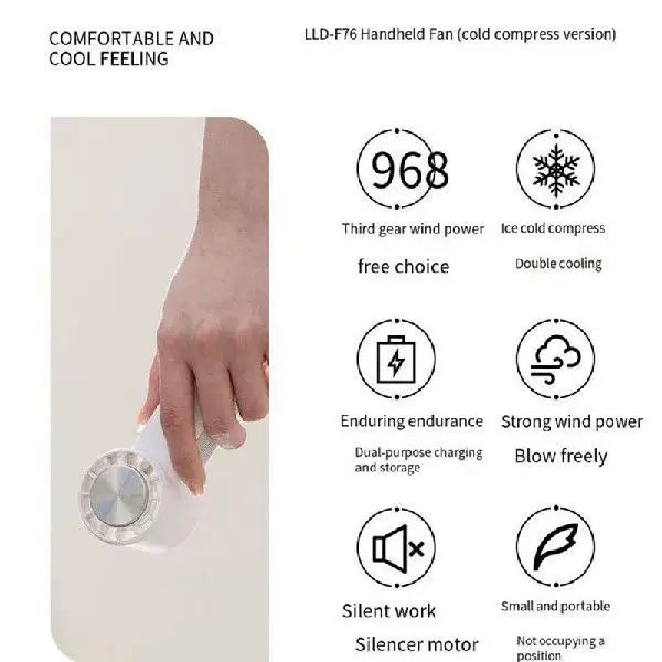 Ladies one size wearable bladeless personal fan with adjustable tilt angle and silent motor with three speeds Stornfield