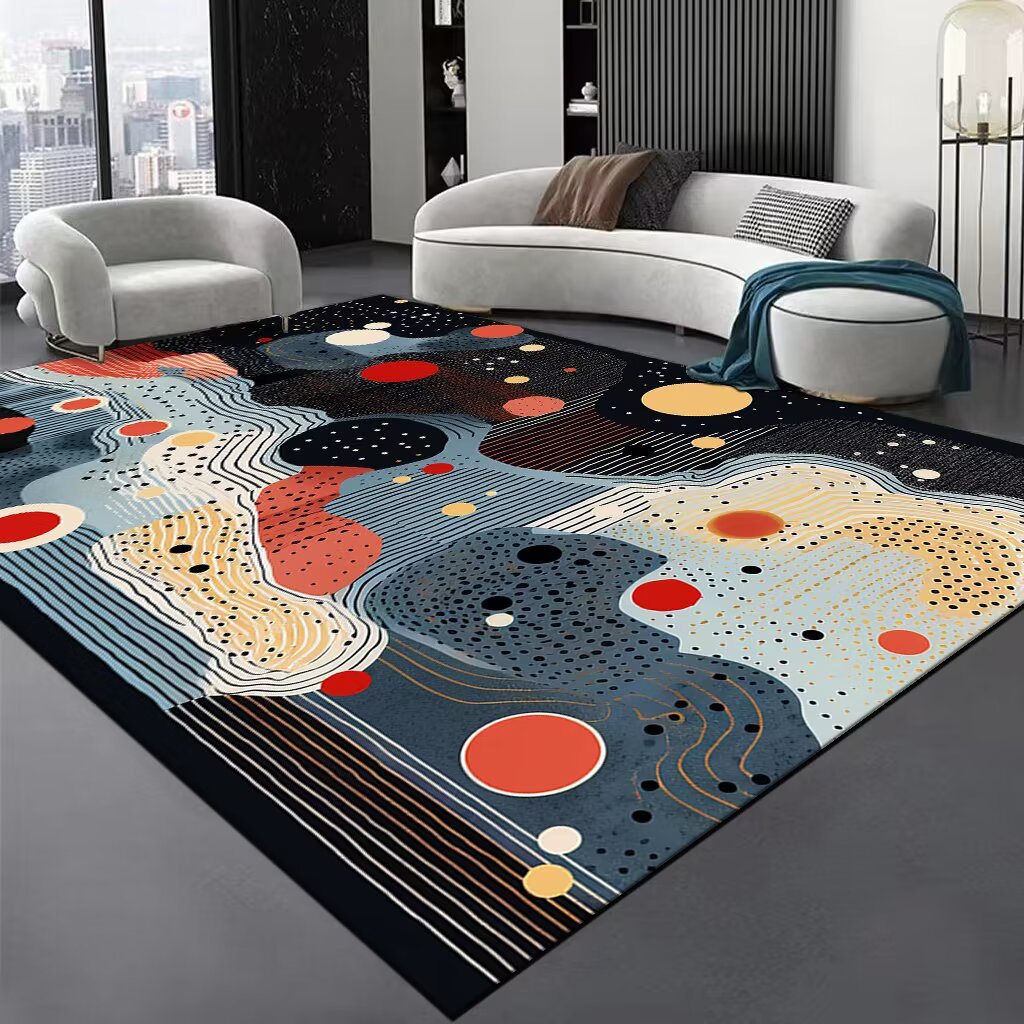 Abstract Swirl Area Rug Stornfield