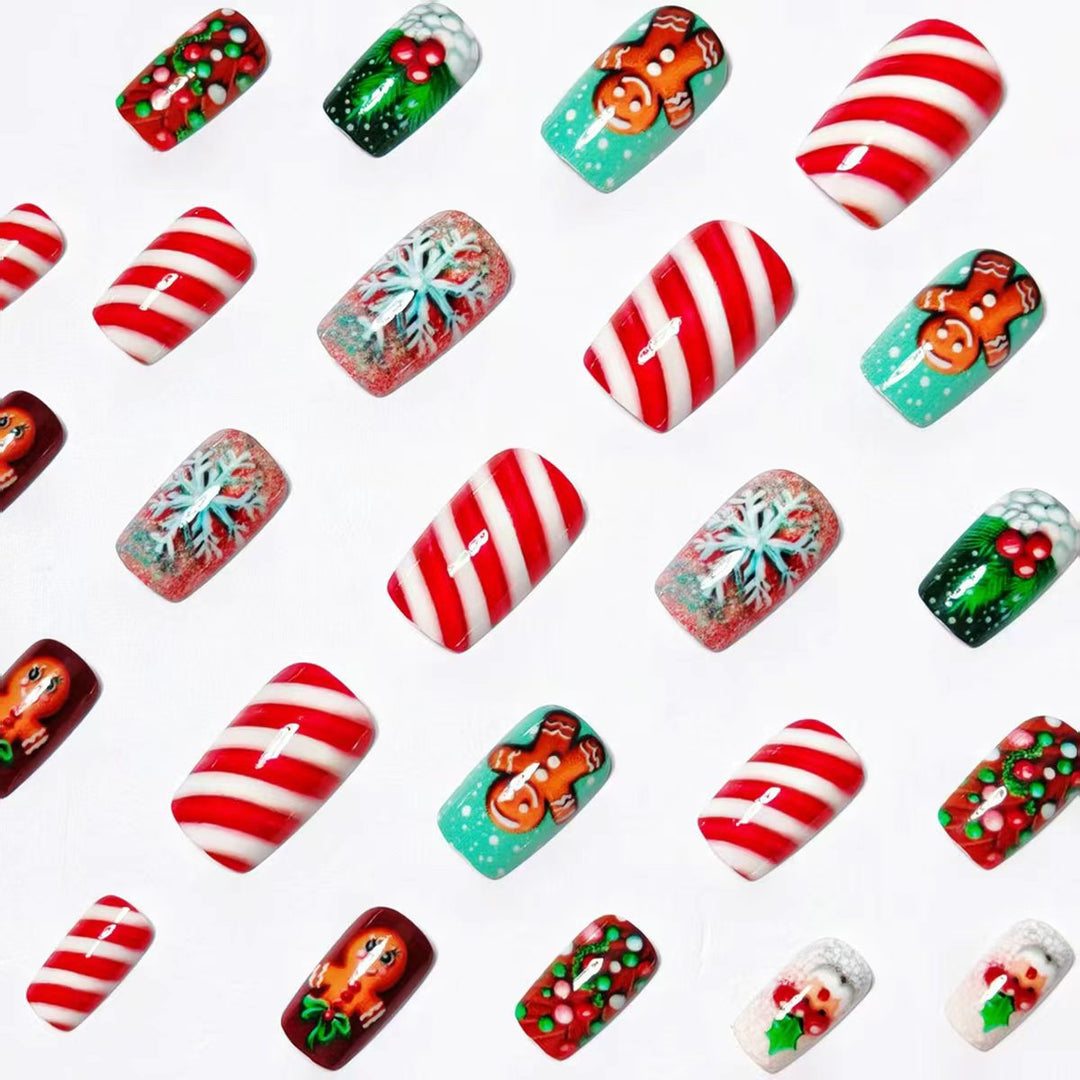 Artificial nails in gingerbread house design Stornfield