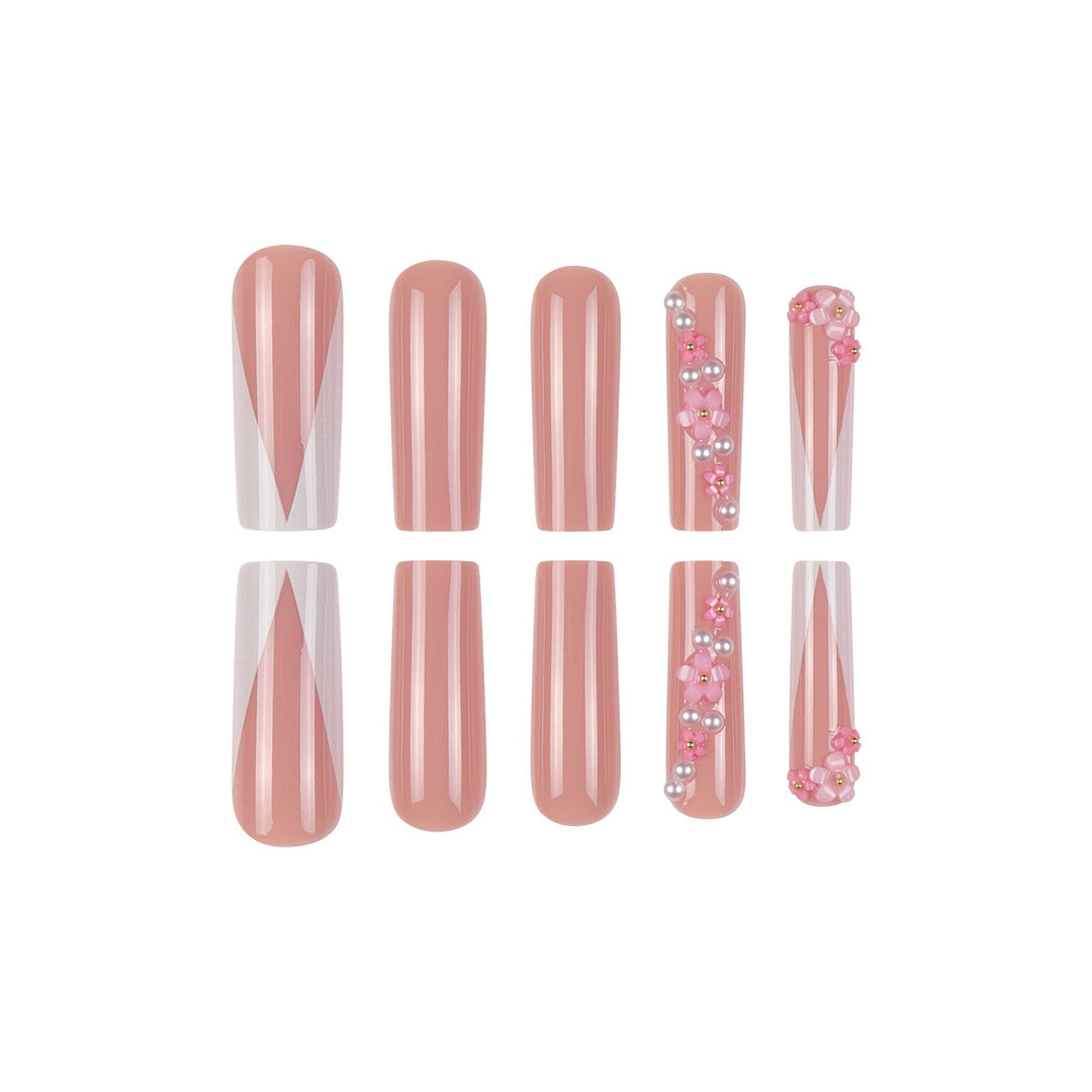 Decorative Floral Nail Art Press-On Set Stornfield