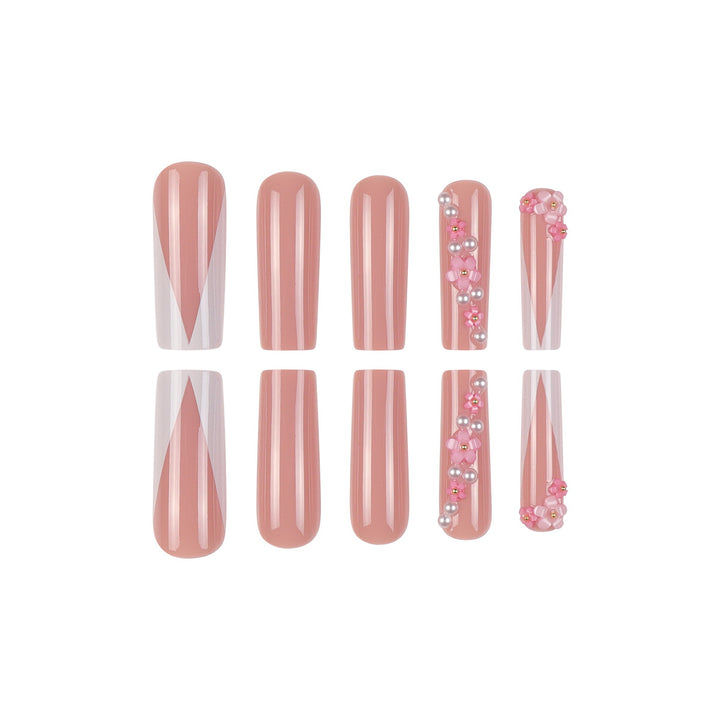 Decorative Floral Nail Art Press-On Set Stornfield