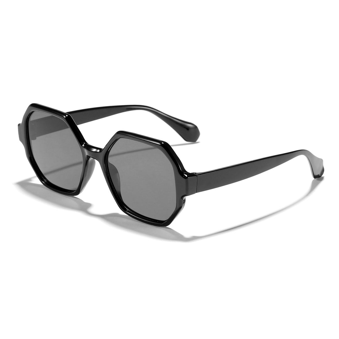 Women's fashionable sunglasses with hexagonal frame and UV protection Stornfield