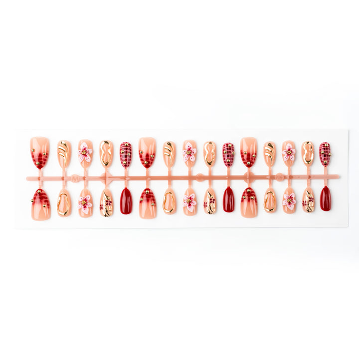 Artistic Floral Press-On Nail Art Set Stornfield 1790636462