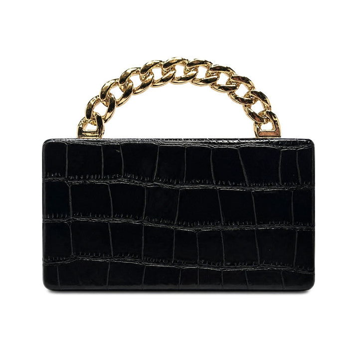 Structured Python-Embossed Handbag
