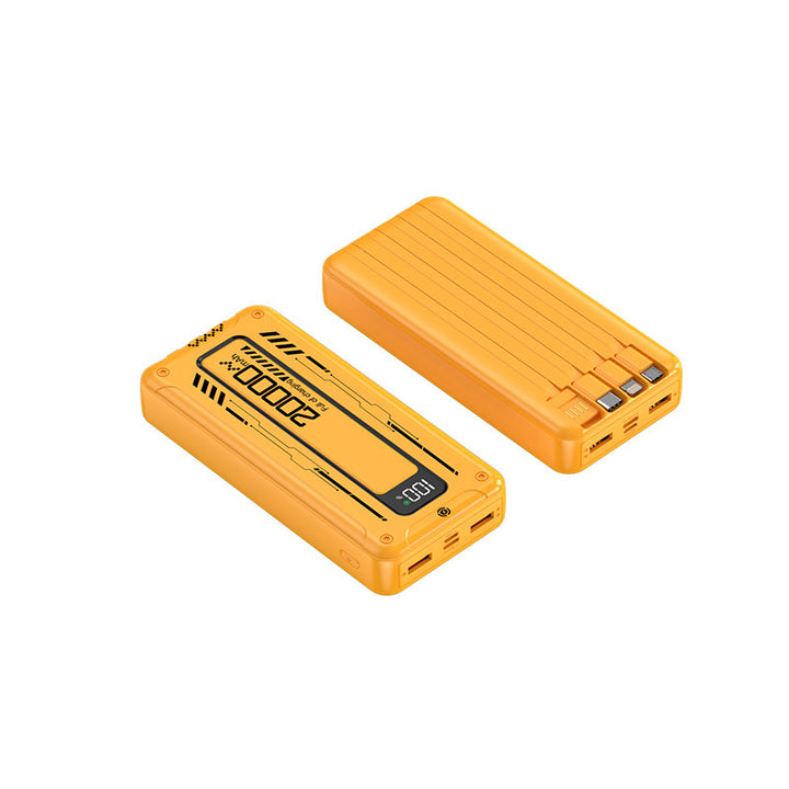 Portable power bank with integrated cable management and digital display Stornfield