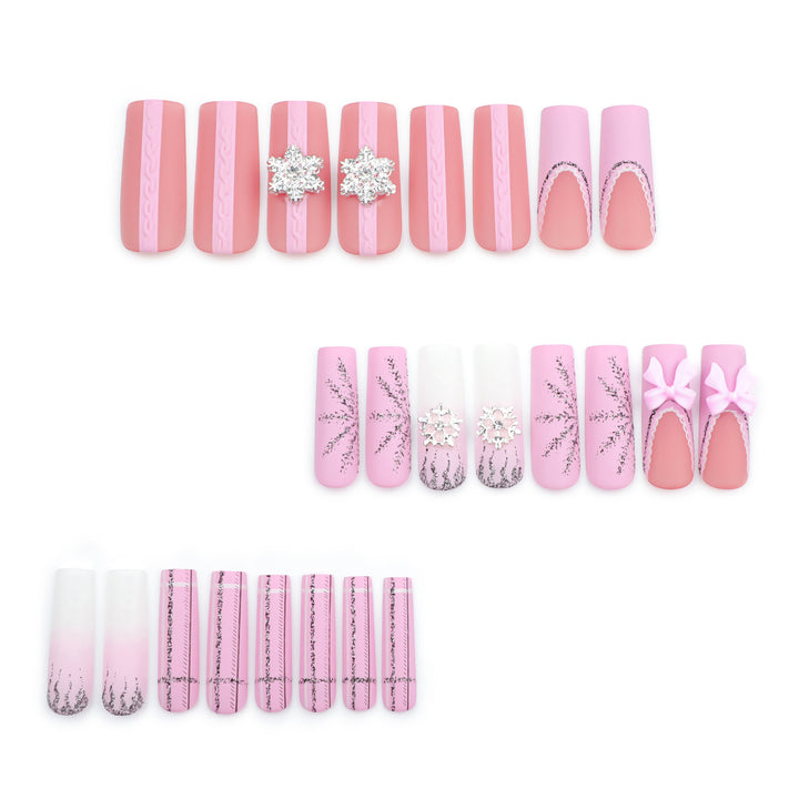 Artful nail extensions with festive decorations Stornfield