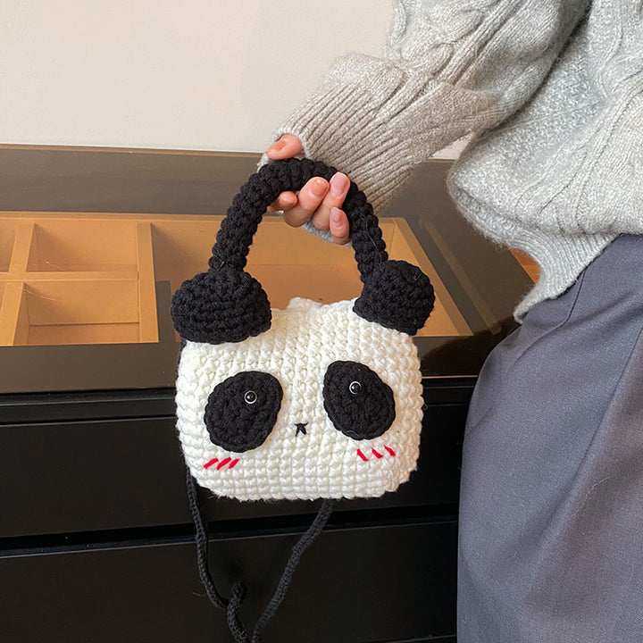Cute Panda-Themed Crochet Mini Handbag
