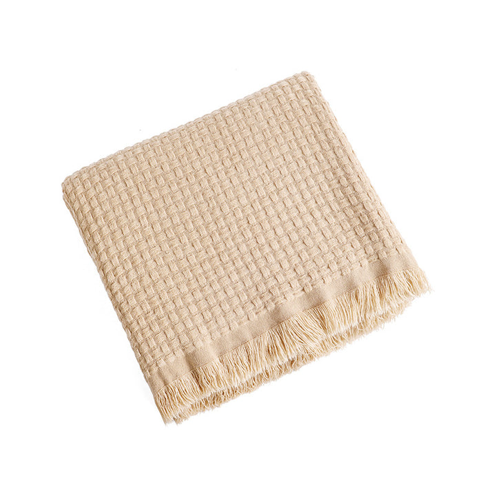 Women's soft and stylish fringed fleece blanket Stornfield