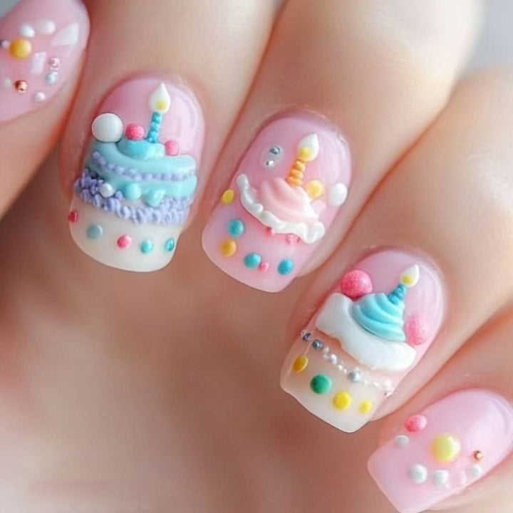 Celebration-Themed Press-On Nails Stornfield