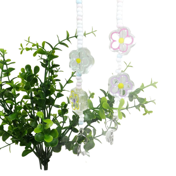 Playful glasses holder chain with flower pendants Stornfield