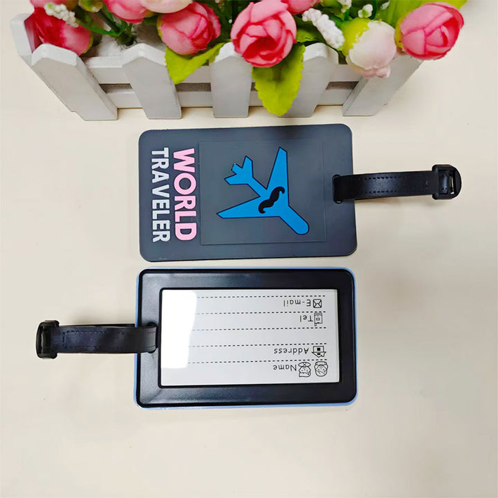 Unisex Travel-Themed Silicone Luggage Tag Stornfield