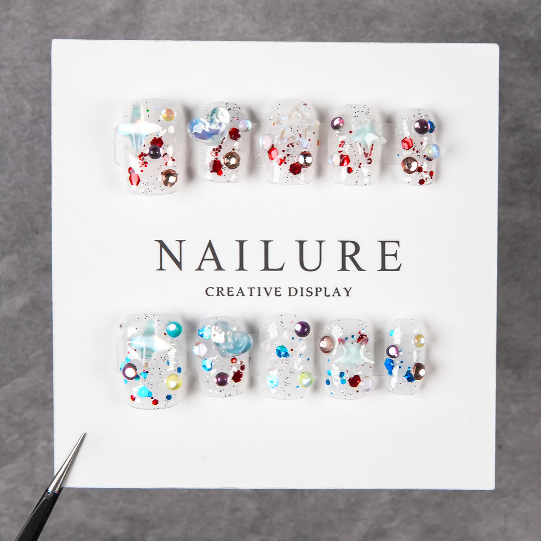 Artistic Decorative Press-On Nails