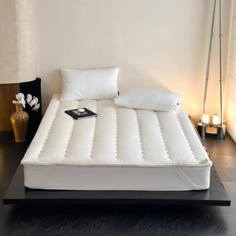 Quilted Hypoallergenic Fitted Mattress Topper with Elastic Corner Straps