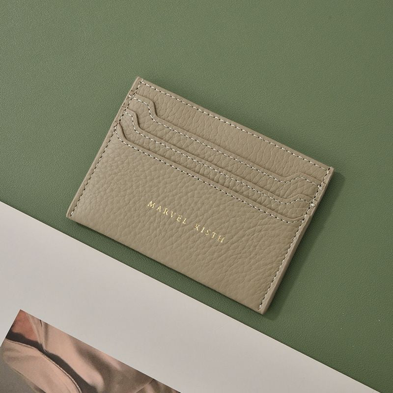Textured Leather Card Holder Stornfield