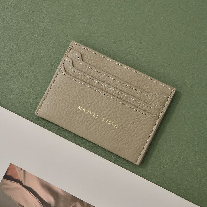 Textured Leather Card Holder Stornfield
