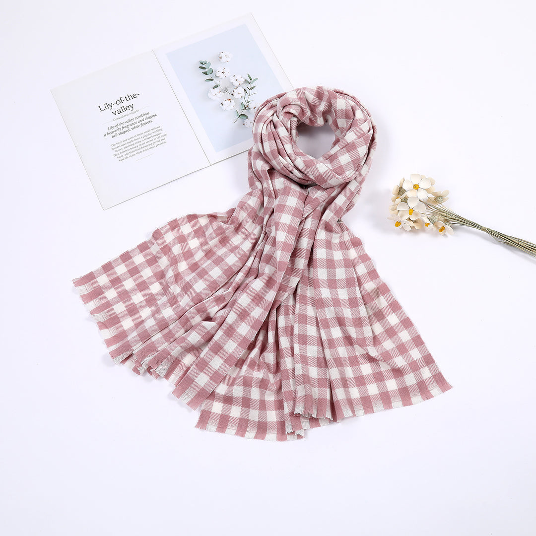 Ladies comfortable check scarf Stornfield