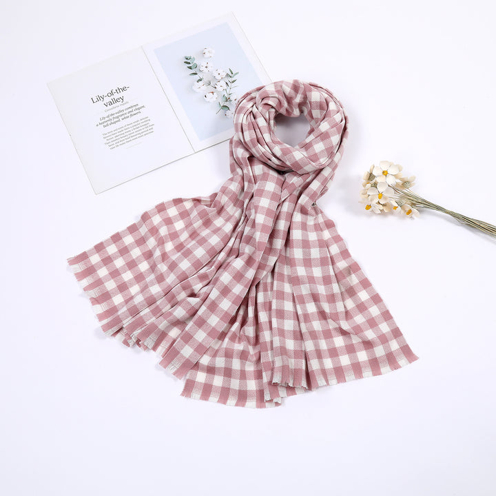 Ladies comfortable check scarf Stornfield