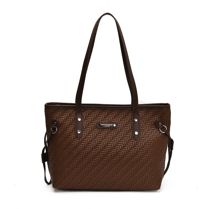 Textured Woven Tote Bag
