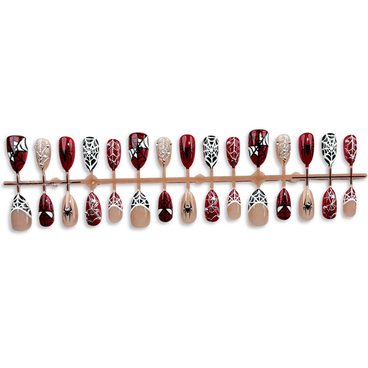 Artistic Spider-Themed Press-On Nail Kit