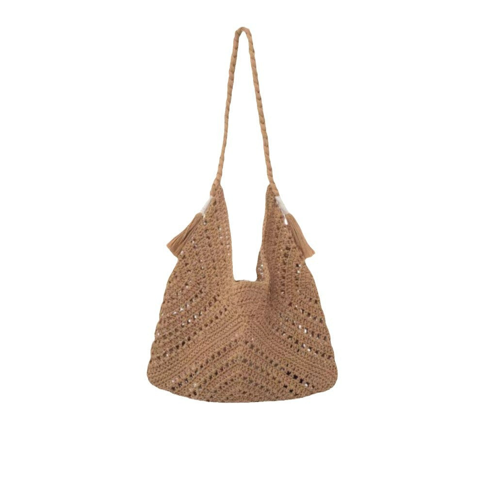 Handcrafted macrame shoulder bag with braided details Stornfield