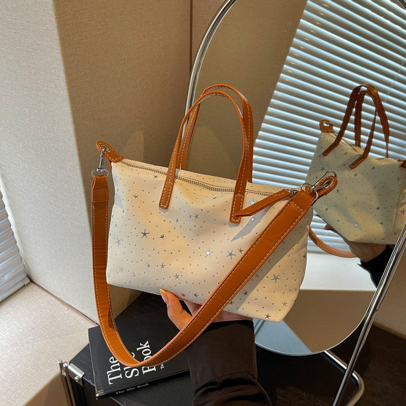 Artistic Star-Print Handbag
