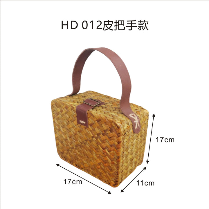 Women's handwoven basket with leather handle Stornfield