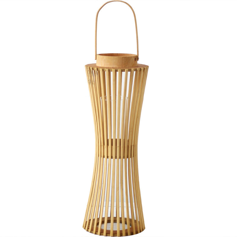 Elegant lantern made of woven wood Stornfield