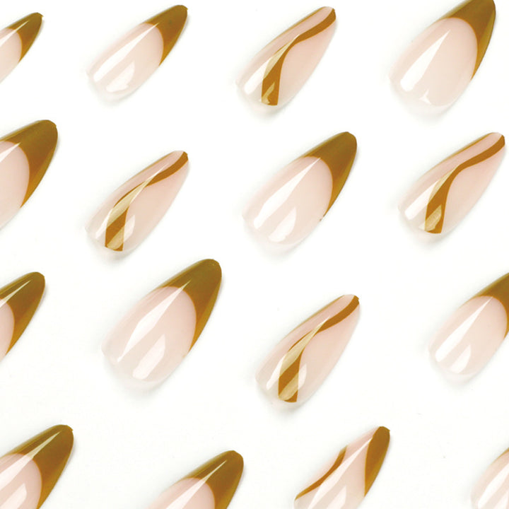 Artful stiletto nails with artistic design Stornfield