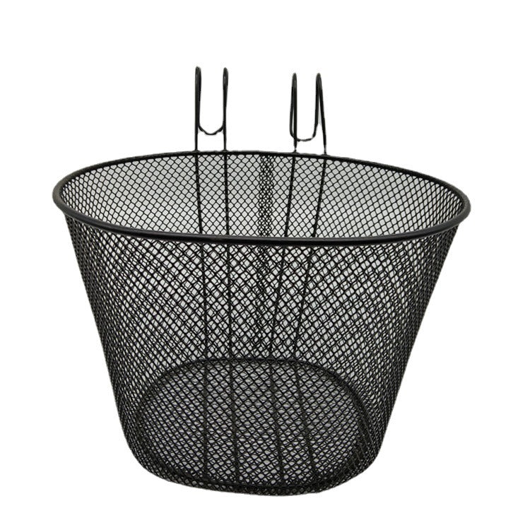 mesh front bicycle basket with over-the-handlebar hooks Stornfield