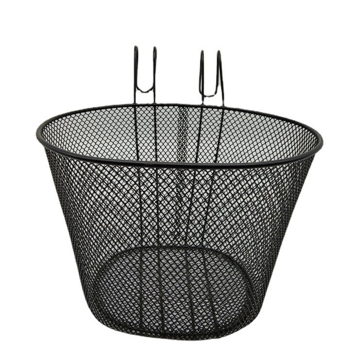 mesh front bicycle basket with over-the-handlebar hooks Stornfield