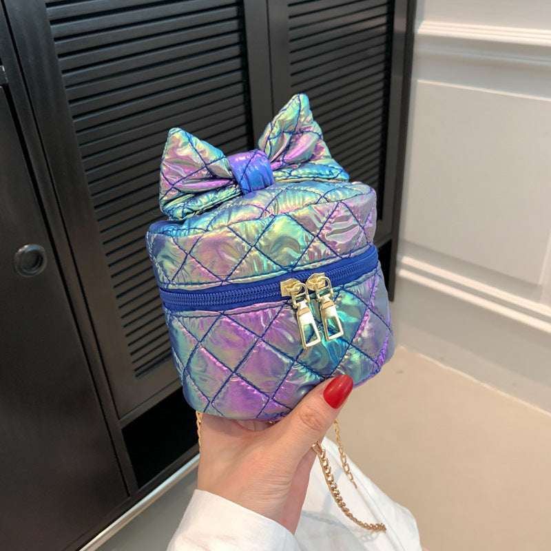 Quilted Bow Detail Mini Handbag