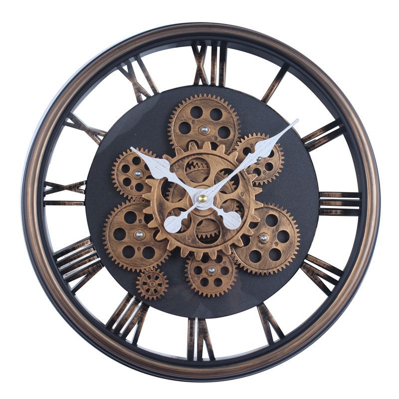 Wall Clock in Industrial Steampunk Design Stornfield