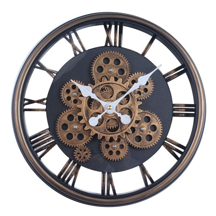 Wall Clock in Industrial Steampunk Design Stornfield