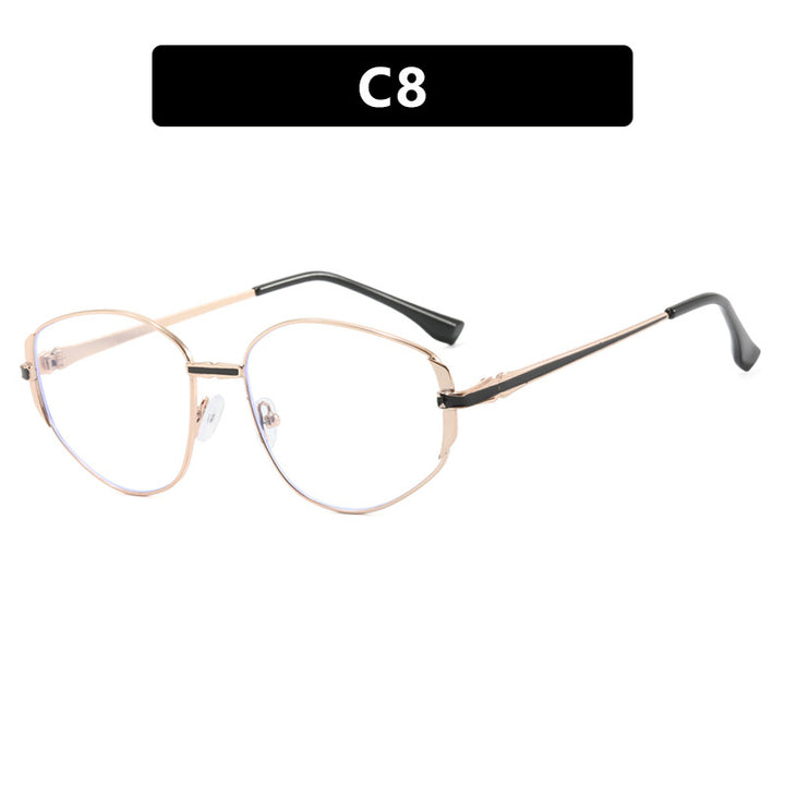 Women modern geometric sunglasses with stylish metal frame Stornfield