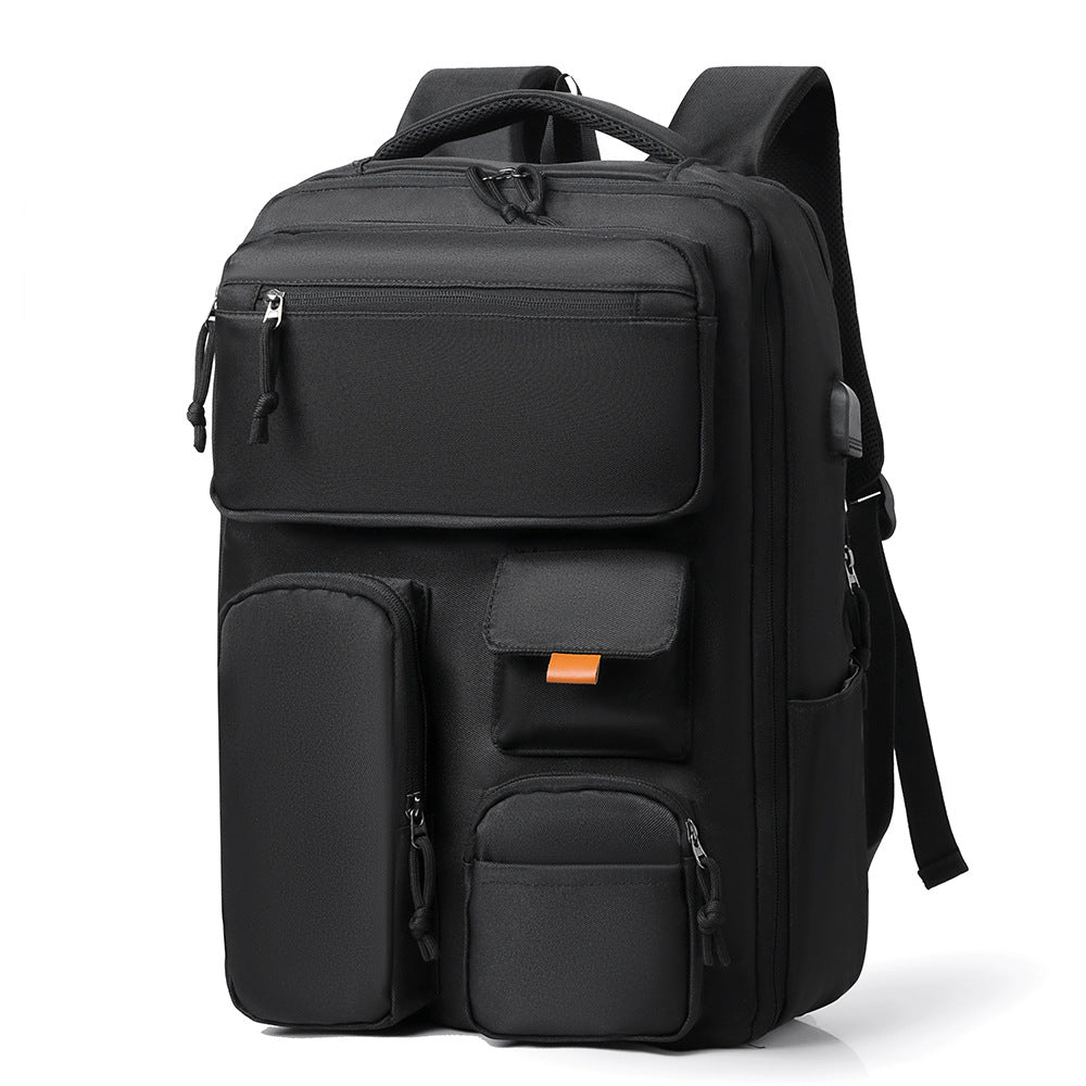 Multi-Pocket Travel Backpack with Ergonomic Design
