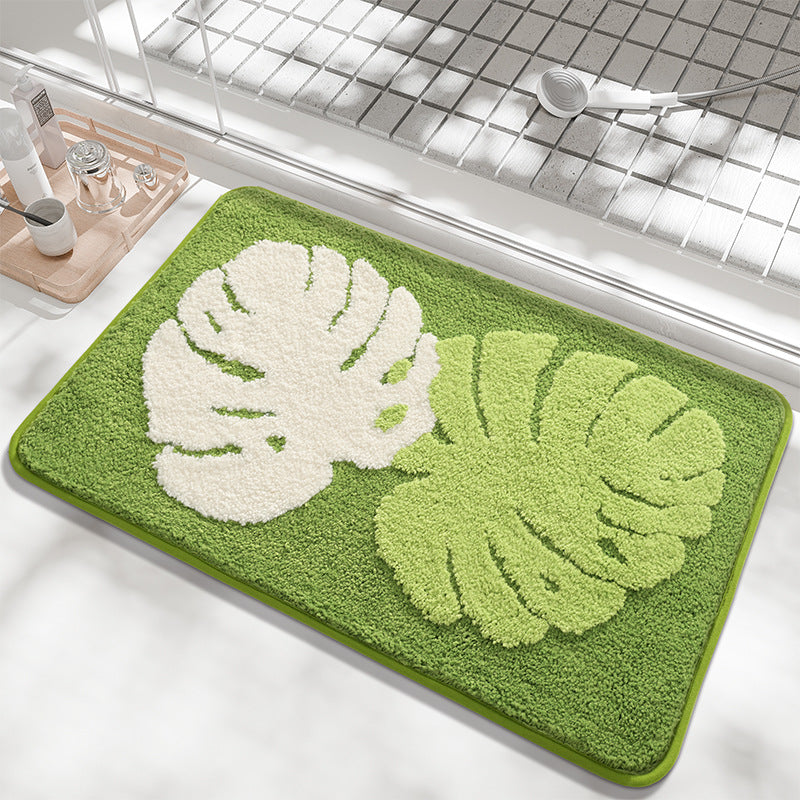 Textured Geometric Pattern Bath Mat