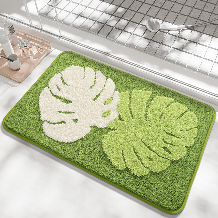 Textured Geometric Pattern Bath Mat