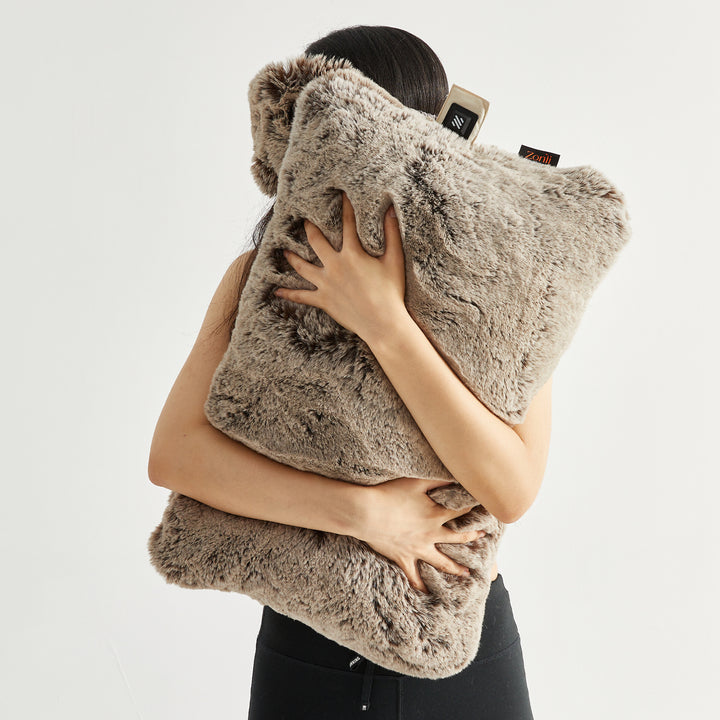 Women Cozy Plush Pillow with Integrated Handle Stornfield