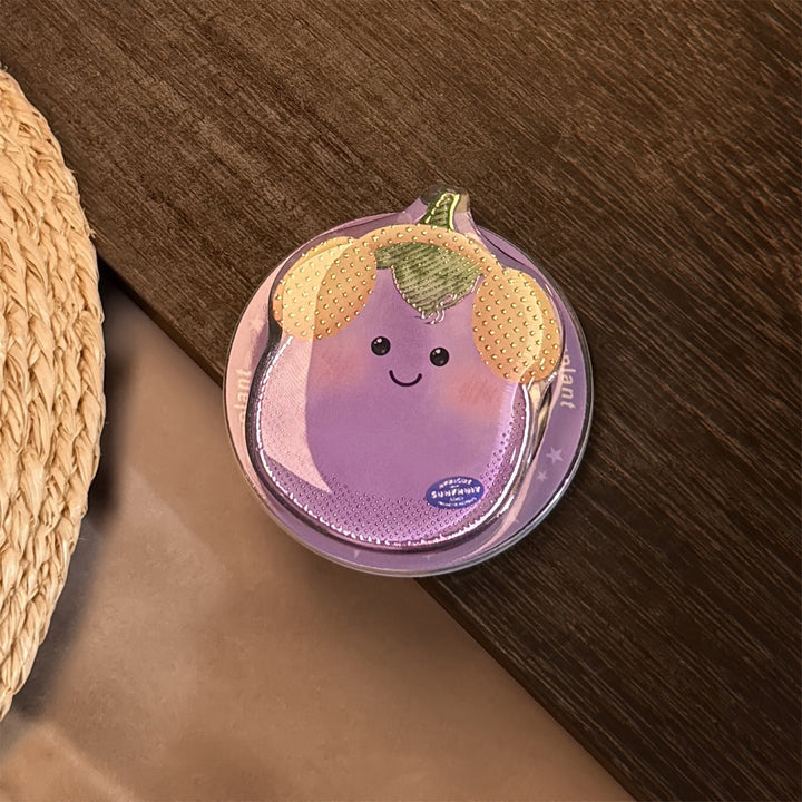 Funny coaster in eggplant design Stornfield