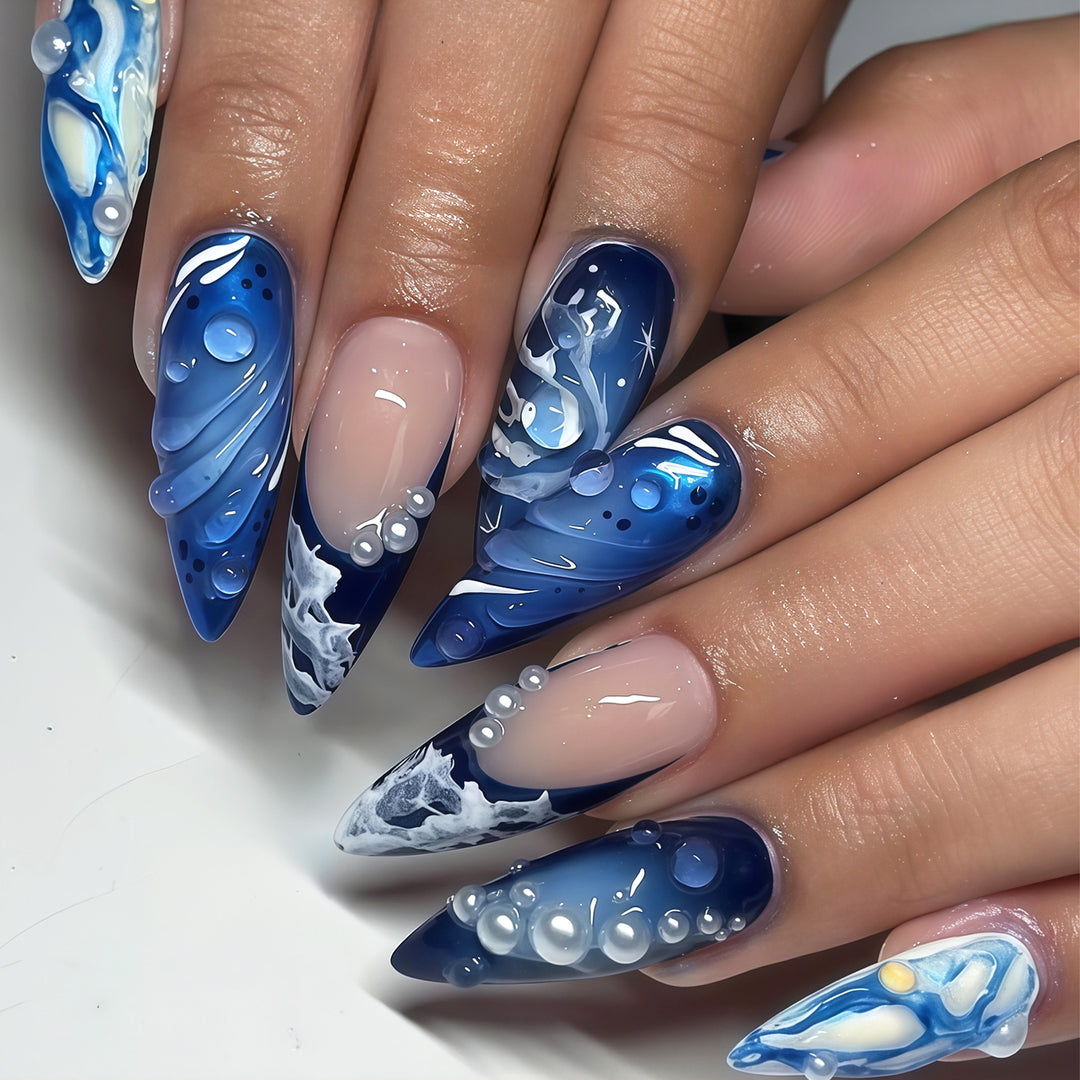 Cosmic Ocean Nail Art Tips Stornfield
