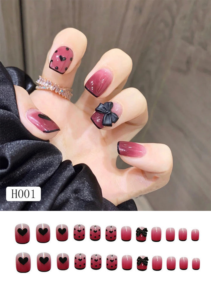 Artificial nail tips with bow design Stornfield