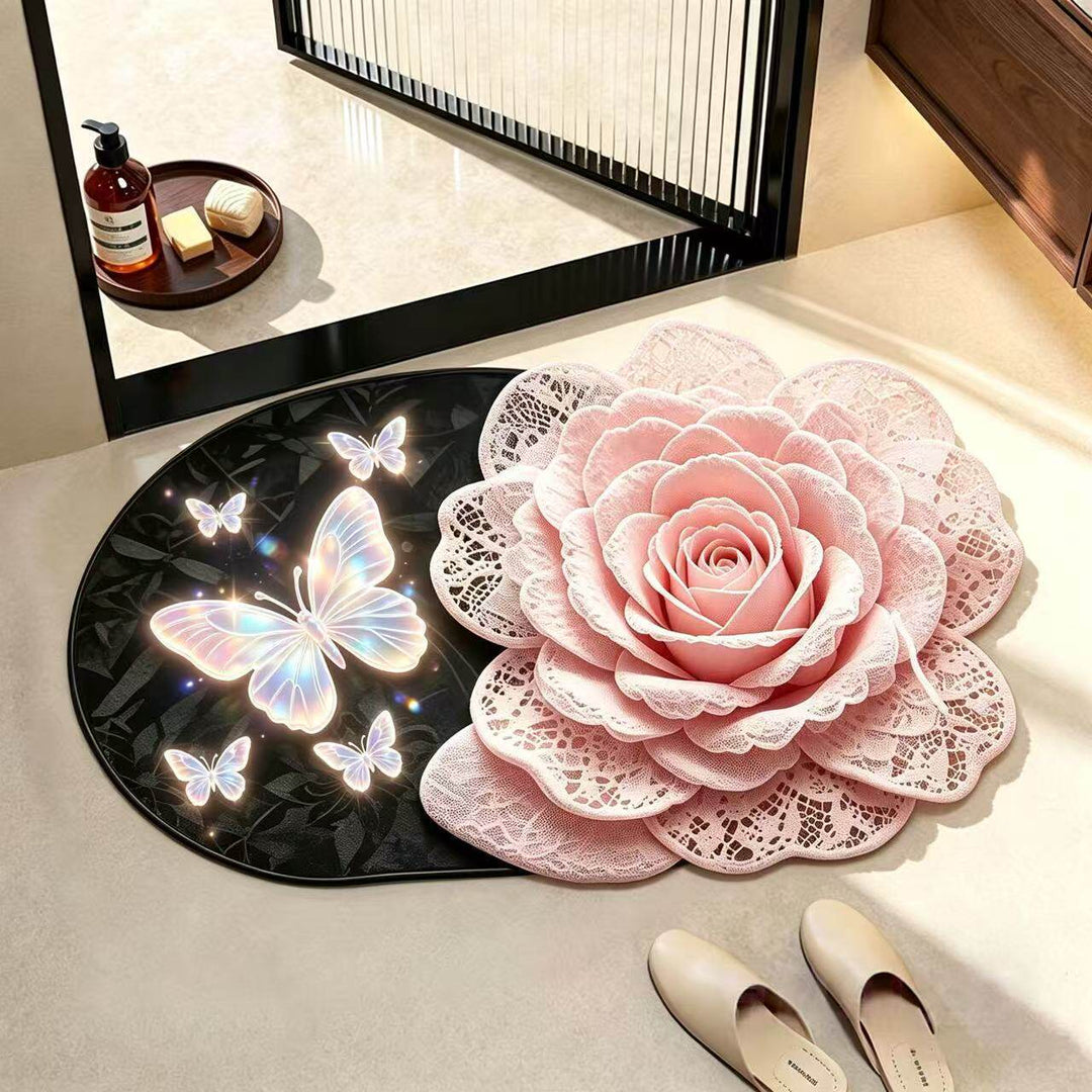 Floral Embellished Area Rug