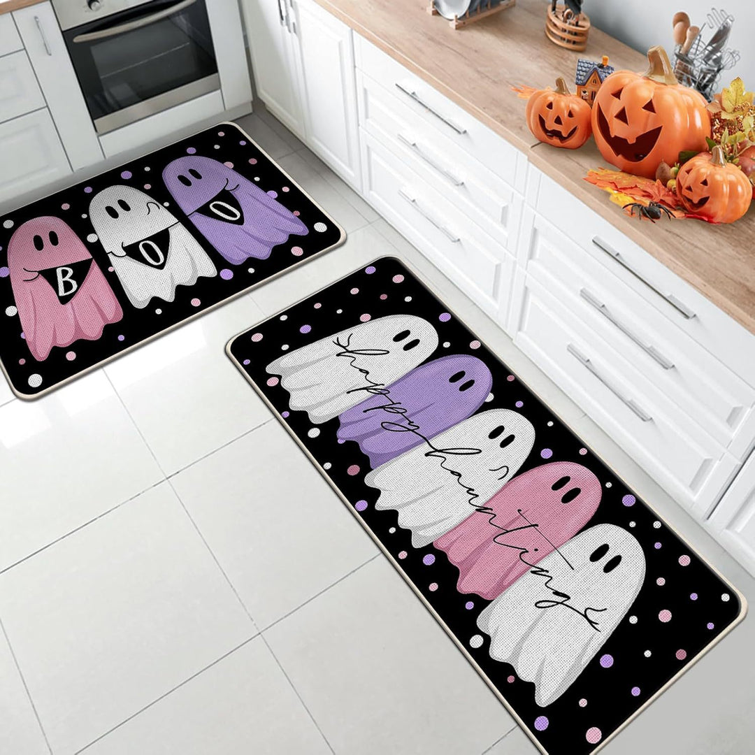 Playful Halloween-Themed Kitchen Mat