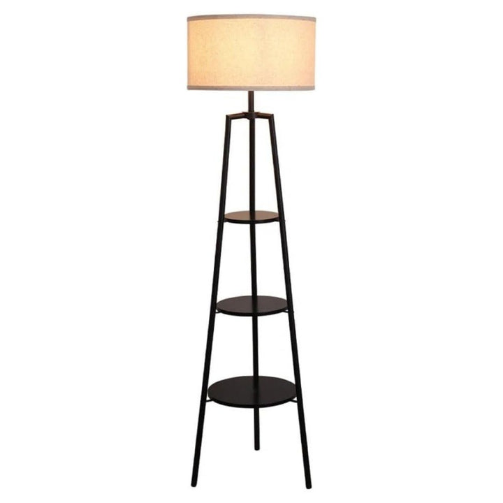 Modern Minimalist Floor Lamp with Storage Shelves