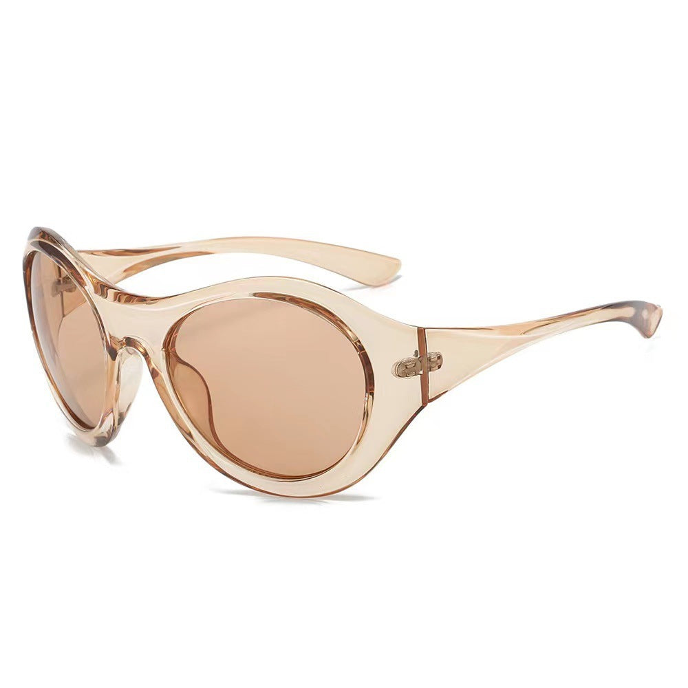 Ladies Fashion Oval Sunglasses with Transparent Frame Stornfield