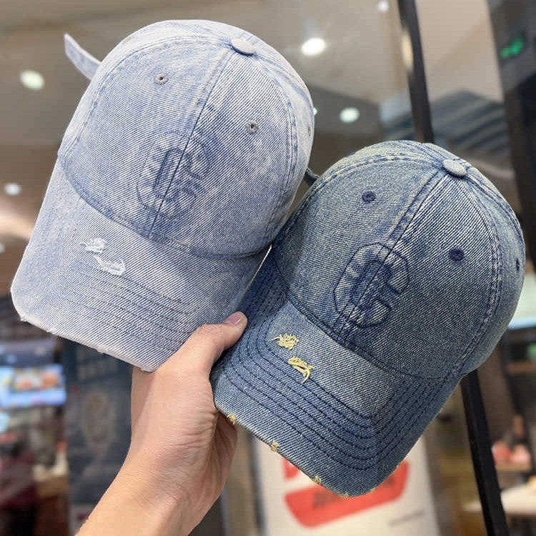Men's Distressed Denim Baseball Cap Stornfield 1784188308