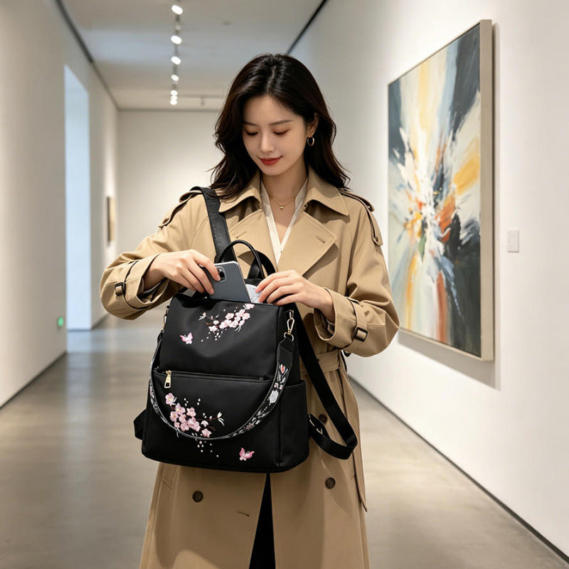Women's Embroidered Floral Backpack Stornfield