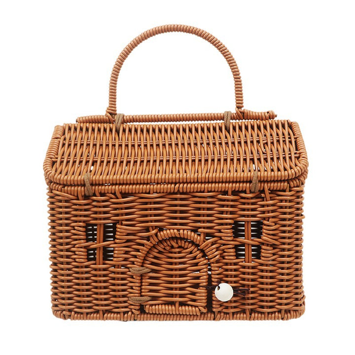 Handcrafted storage basket in the house design Stornfield